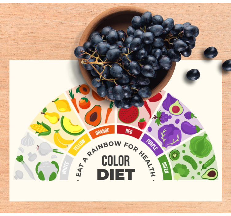 Rainbow food cart quote placemats - TenStickers