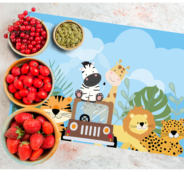 Safari animals original placemats - TenStickers