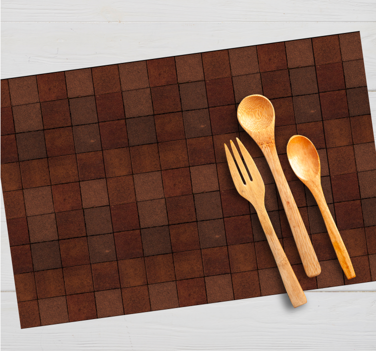 Small rustic style bricks textured placemats - TenStickers