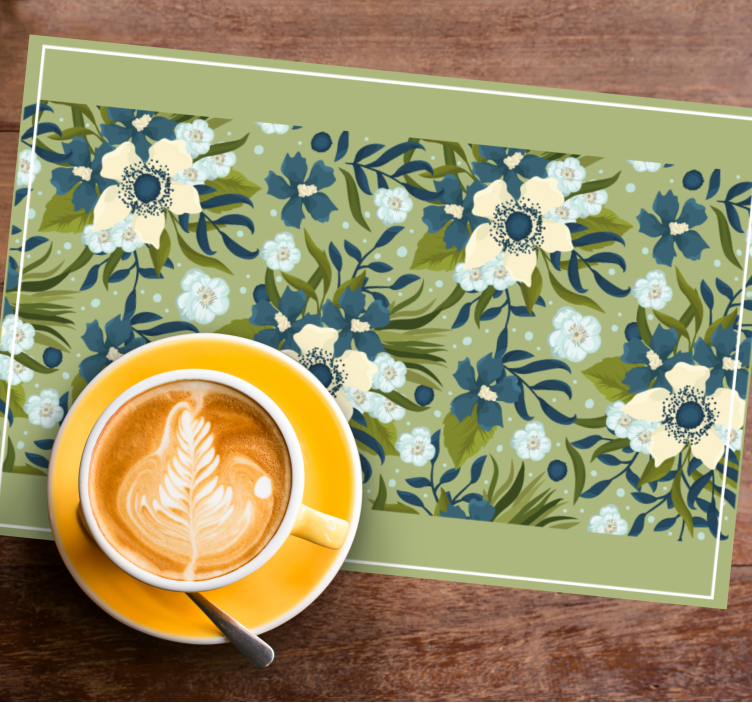 Summer colourful flower pattern placemats - TenStickers