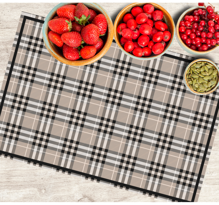 Traditional scottish grey tartan placemats - TenStickers