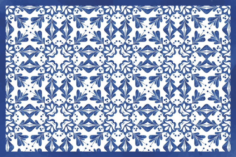 Classic blue hydraulics original placemats - TenStickers