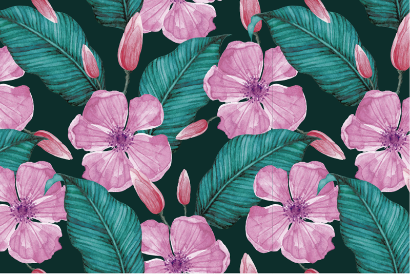 Big tropical flowers floral placemats - TenStickers