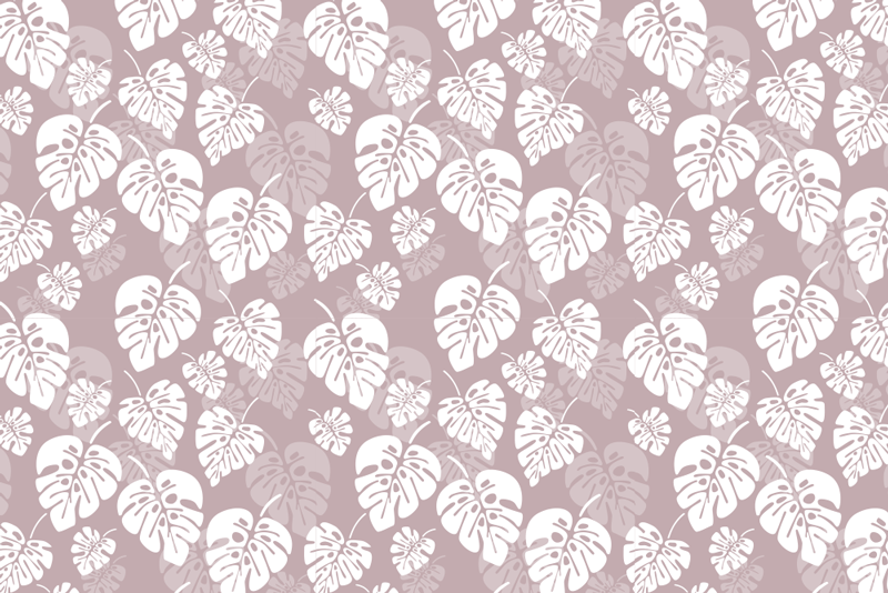 Textured placemats tropical leaf pattern - TenStickers