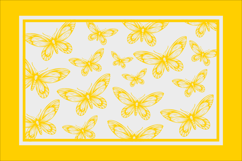 Modern placemats with butterfly pattern design - TenStickers