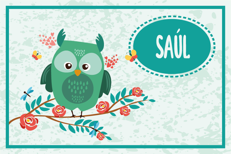 Owl customisable children placemats - TenStickers