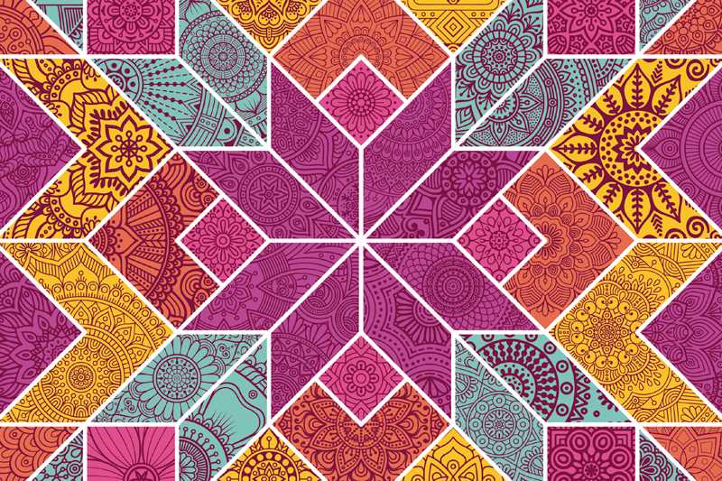 Original placemats colorful geometric design - TenStickers