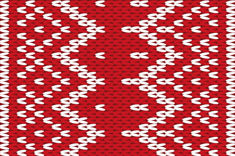 Textured placemats with red geometric design - TenStickers