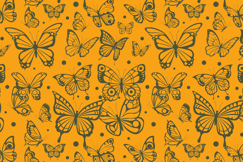 Original placemats butterfly pattern overlay - TenStickers