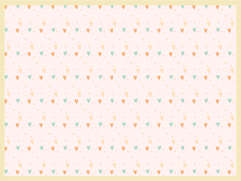 Children placemats with heart pattern background - TenStickers