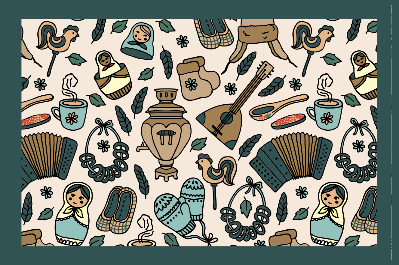 Original placemats cultural icons design - TenStickers