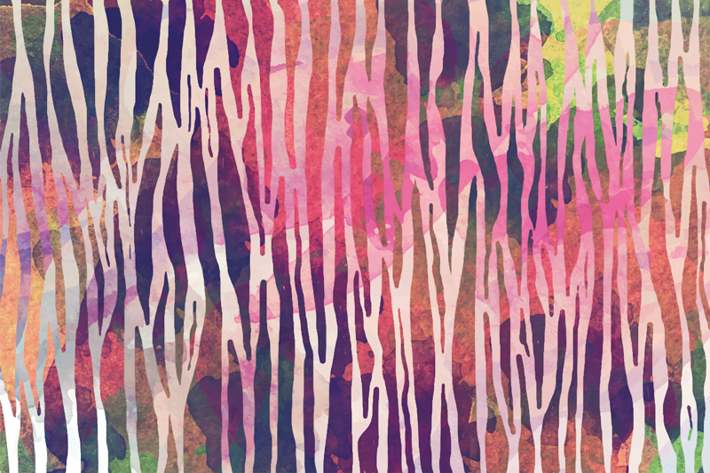 Textured placemats in abstract colorful stripes - TenStickers