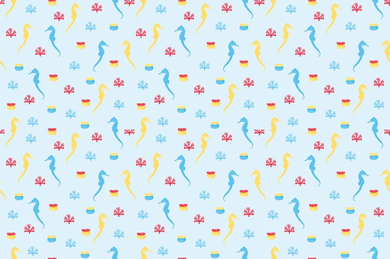 Original placemats colorful underwater design - TenStickers