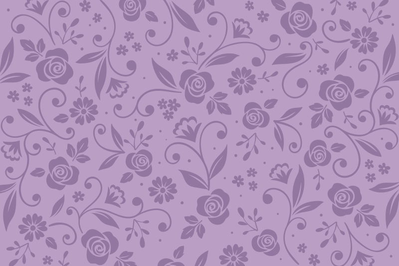 Textured placemats floral violet design - TenStickers