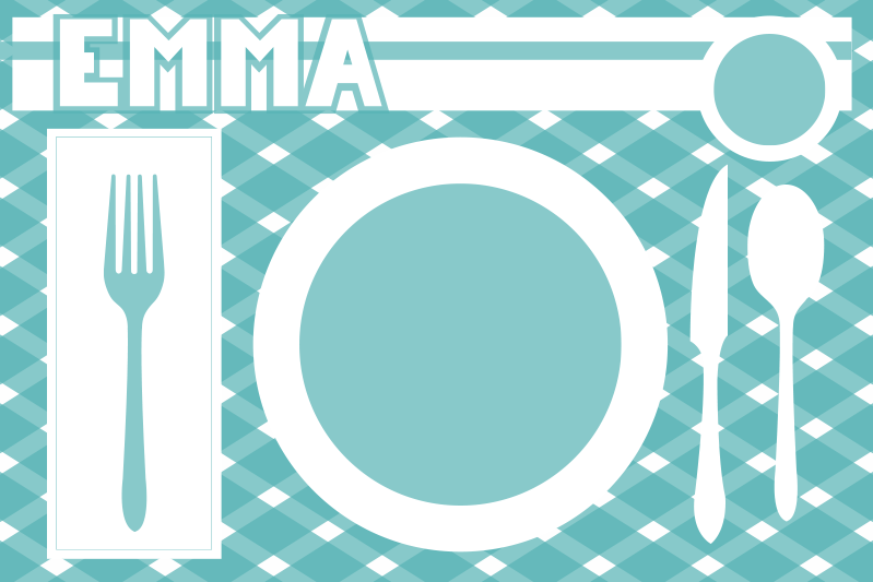 Personalisable placemats personalized dining mat - TenStickers