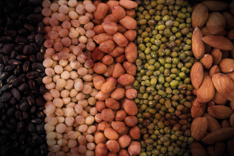 Textured placemats mixed nut variety - TenStickers