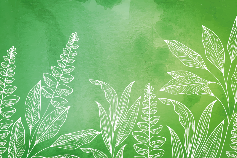 Children placemats tea set with leaves - TenStickers