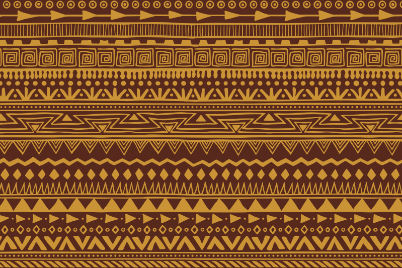 Textured placemats with geometric tribal design - TenStickers