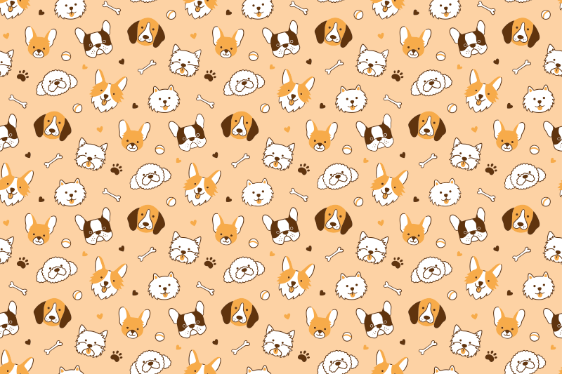 Variety of dogs original placemats - TenStickers