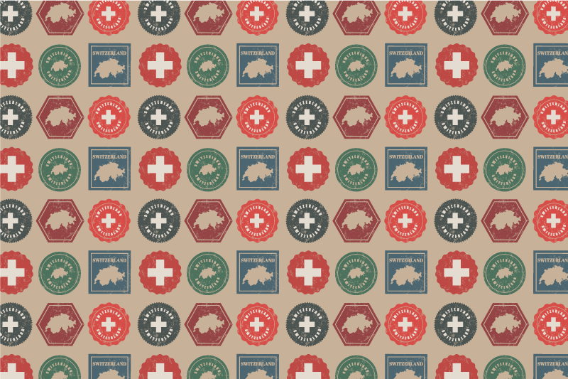 Original placemats switzerland flag emblems - TenStickers