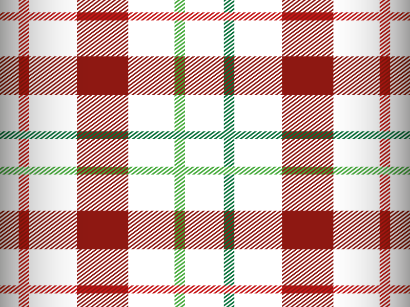 Christmas placemats plaid pattern table covers - TenStickers
