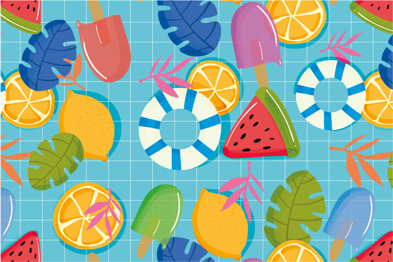 Sea and Beach Elements original placemats - TenStickers