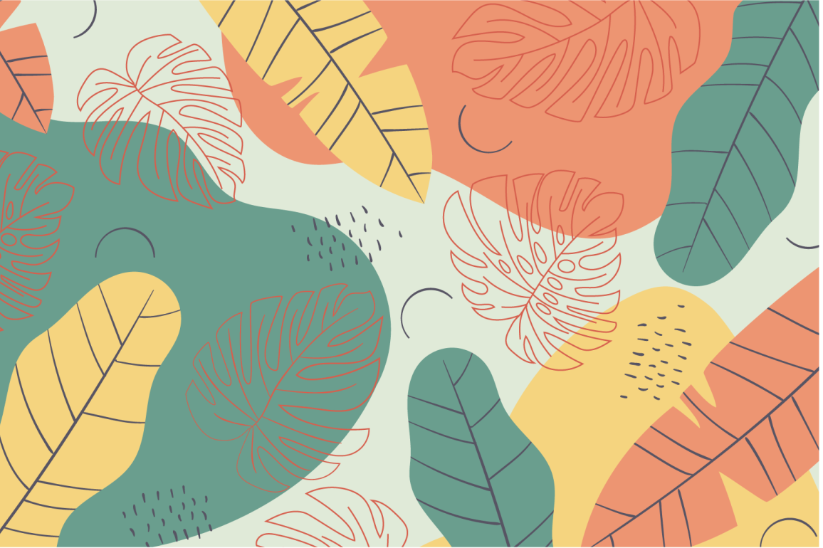 Original placemats leaf pattern design - TenStickers