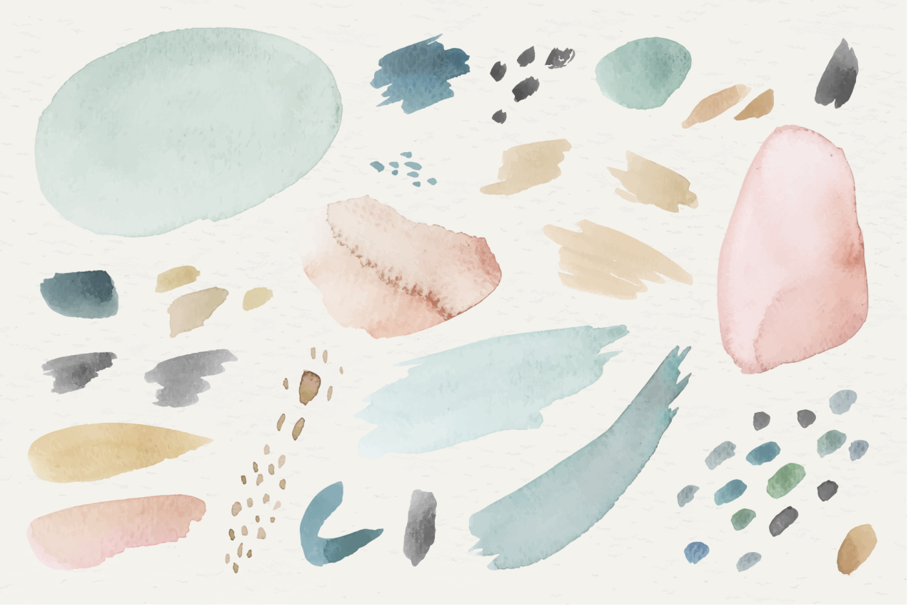Textured placemats in soft watercolor shapes - TenStickers