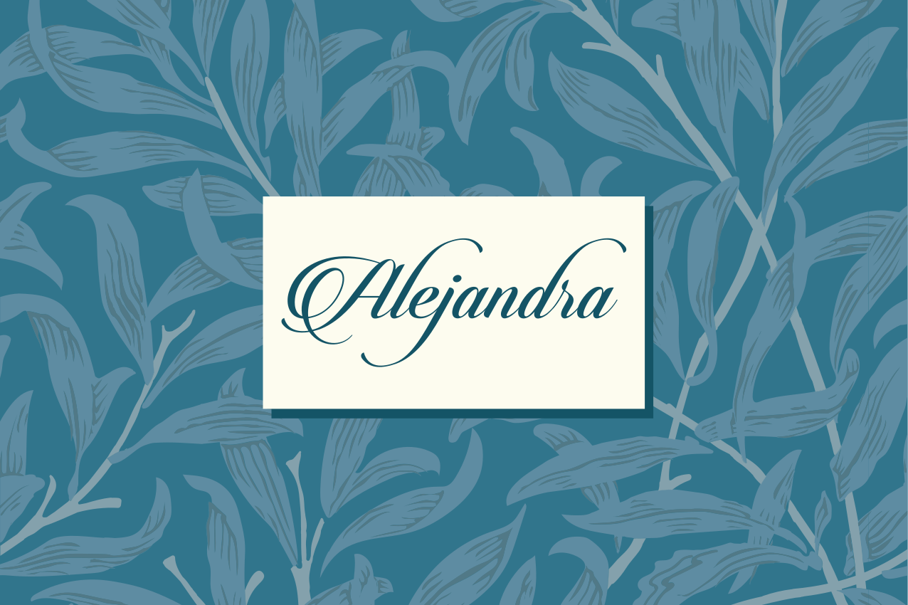 Personalised placemats elegant leaf design - TenStickers