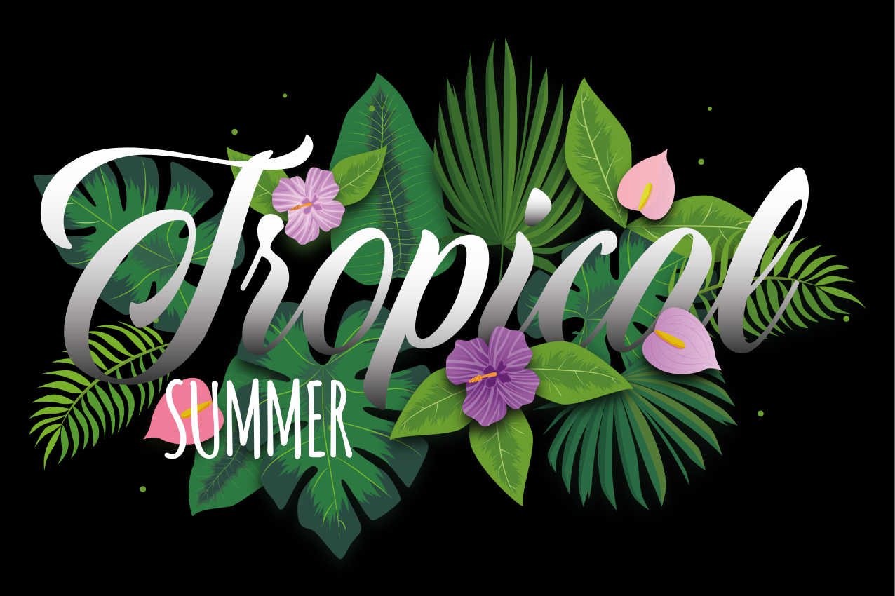 Original placemats tropical summer feel - TenStickers