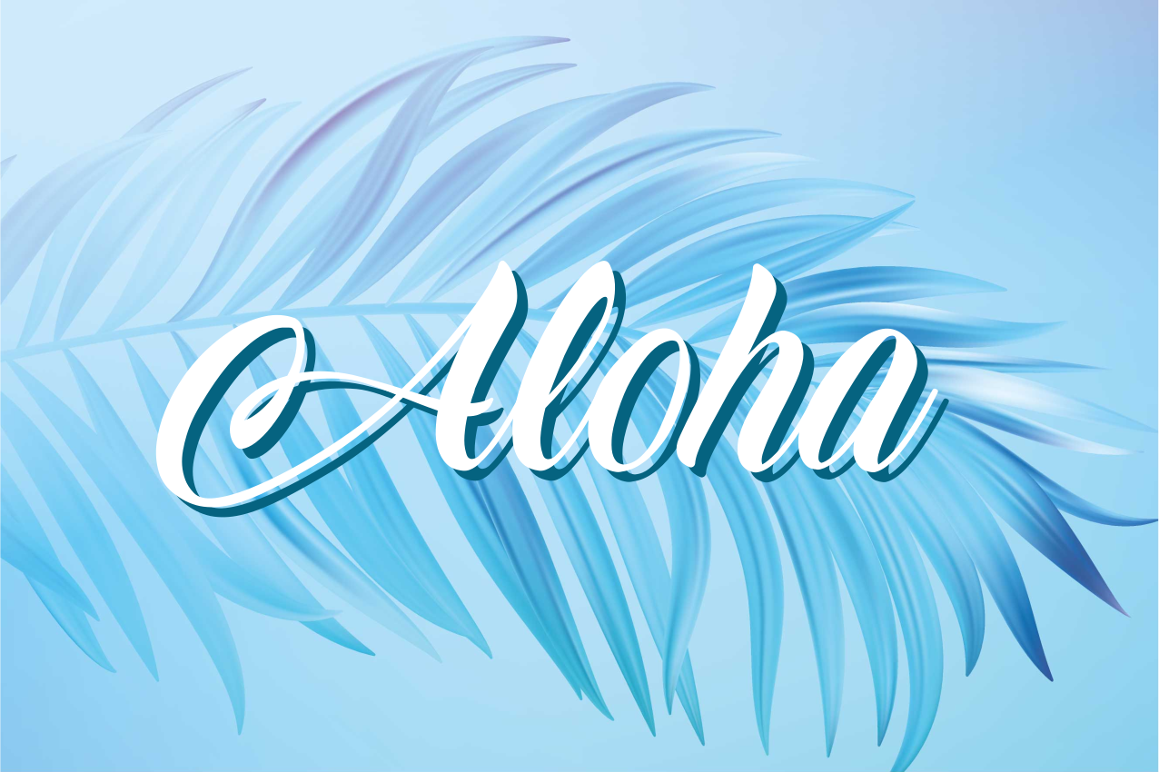 Customizable Aloha Personalised placemats - TenStickers