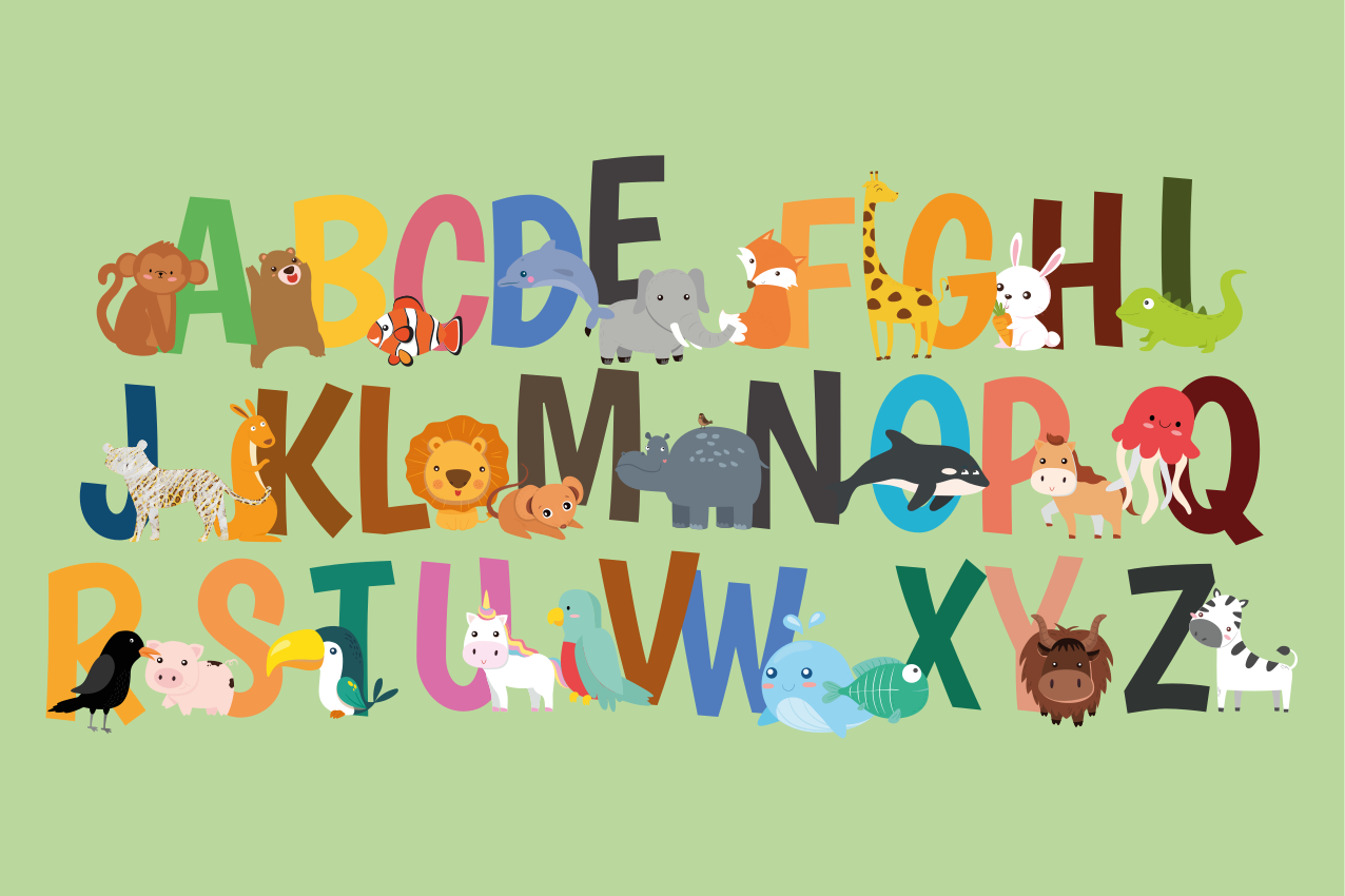 Animal Alphabet DE children placemats - TenStickers