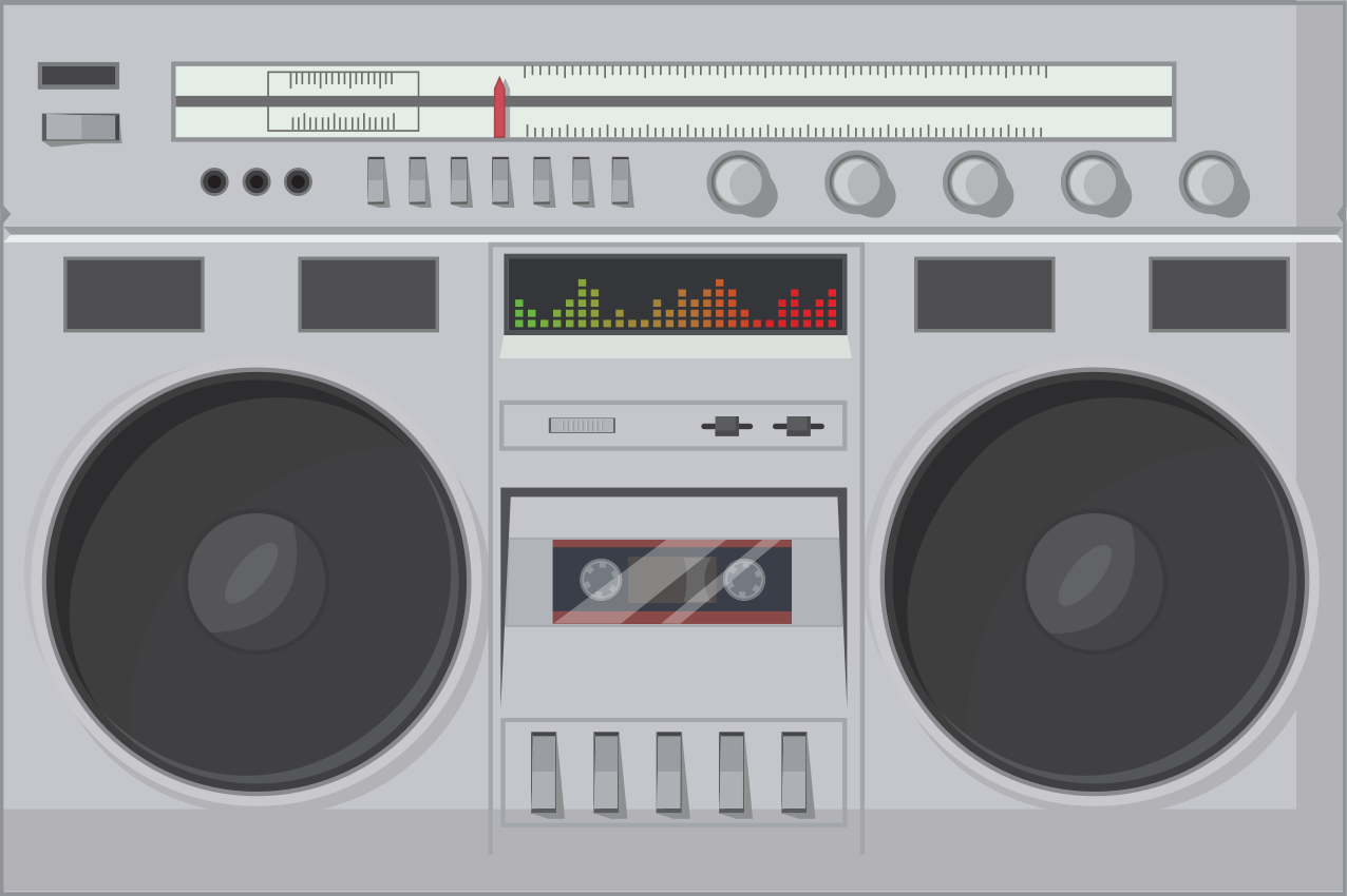 Original placemats retro boombox design - TenStickers