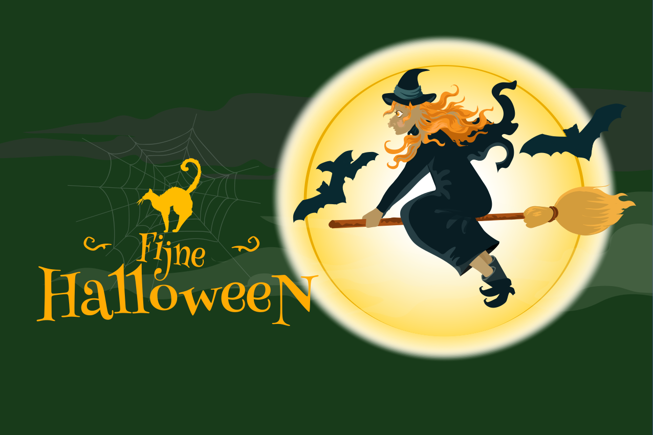 Halloween placemats witch broomstick design - TenStickers