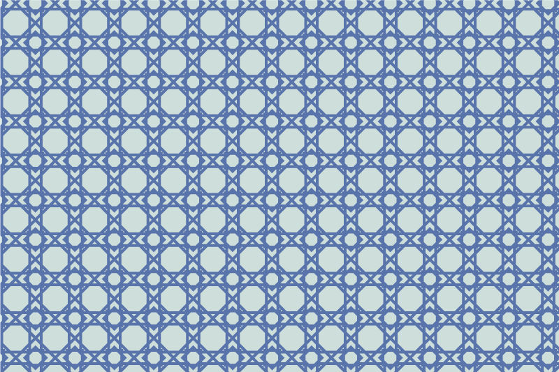 Blue and white ethnic tile textured placemats - TenStickers
