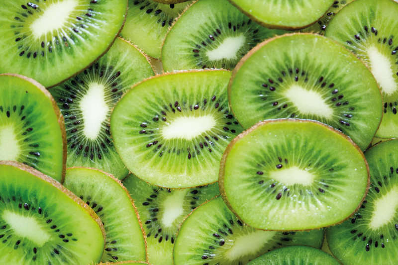 Textured placemats fresh kiwi slices - TenStickers