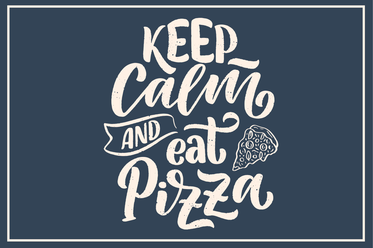 Keep calm and eat pizza Vinyl placemats - TenStickers