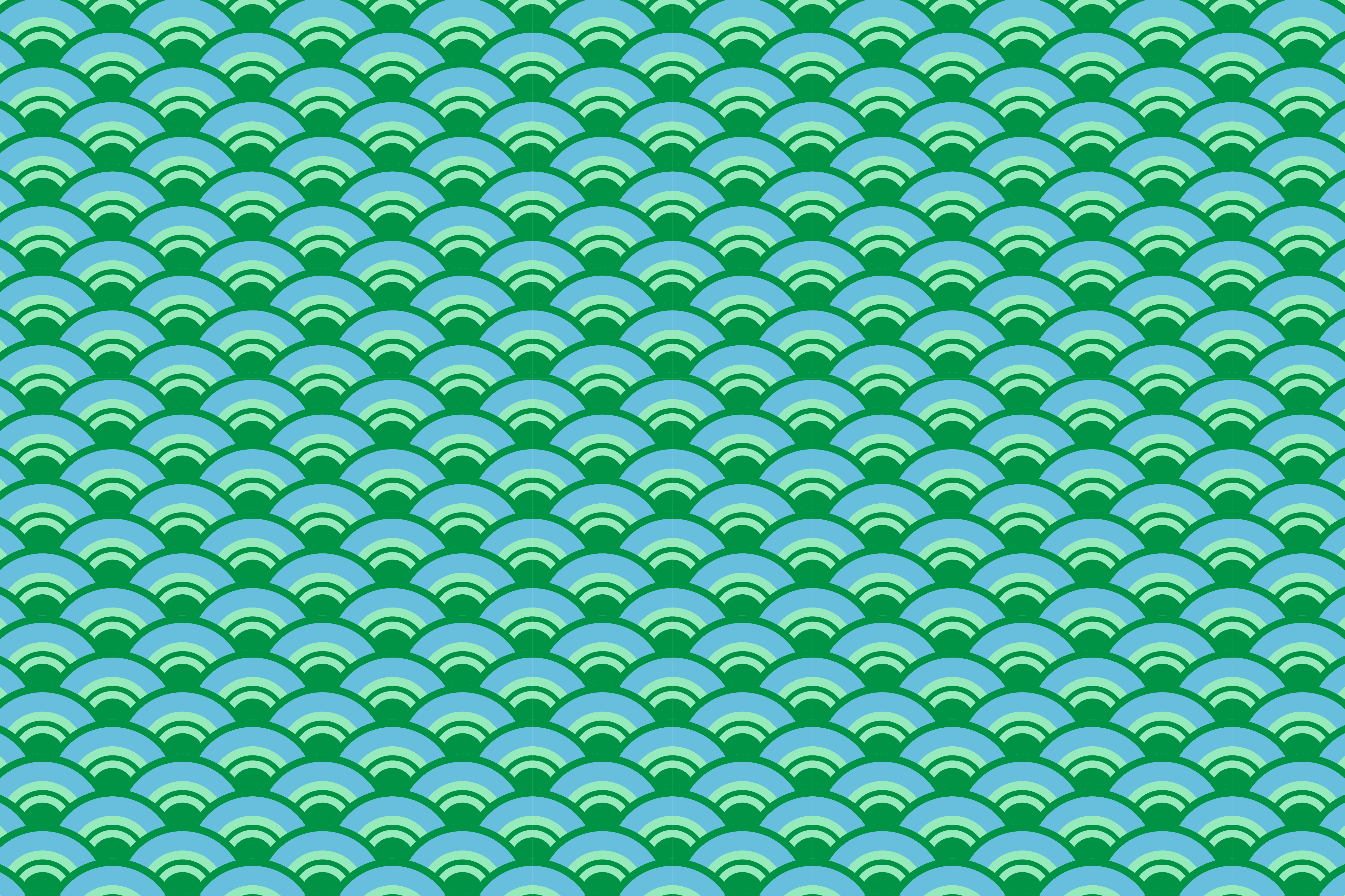 Textured placemats wavy green design - TenStickers