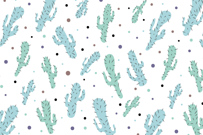 Cactus nordic pattern children placemats - TenStickers