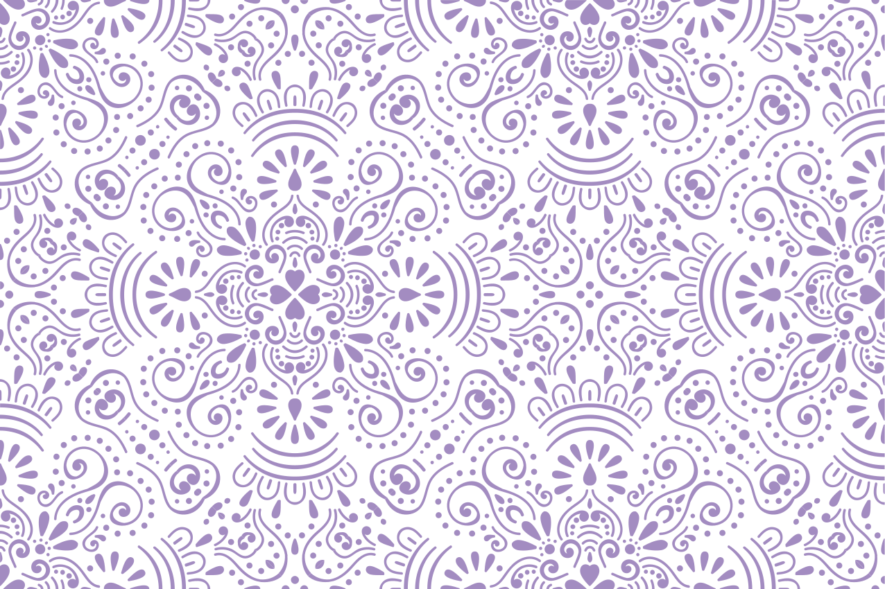 Lavender Mandala pattern elegant placemats - TenStickers
