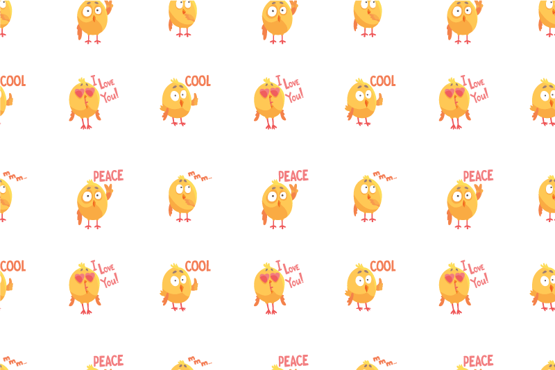 Children placemats cute chick designs - TenStickers