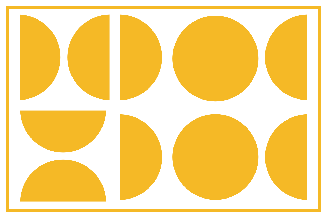 Modern placemats with geometric yellow design - TenStickers