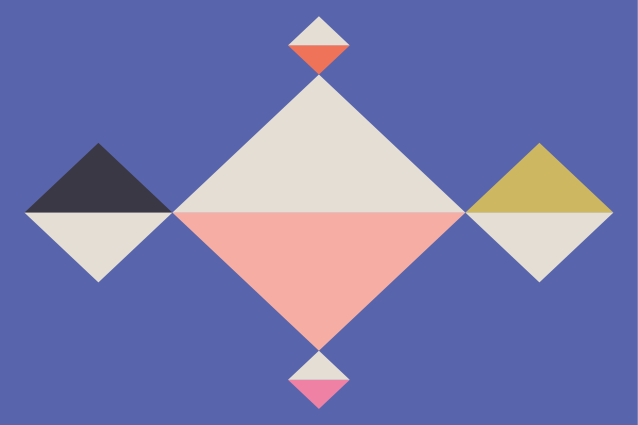 Modern placemats in geometric color squares - TenStickers