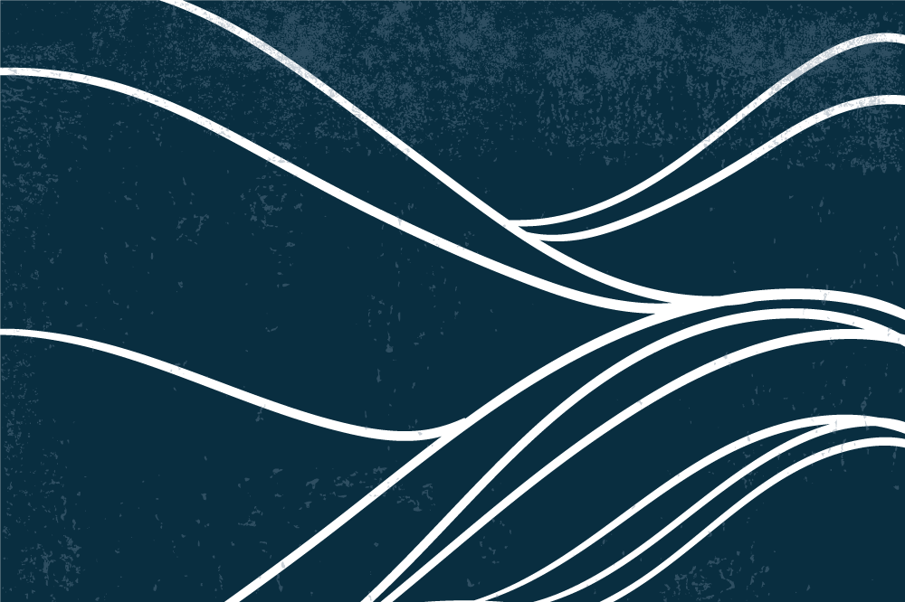 Modern placemats elegant wave design - TenStickers