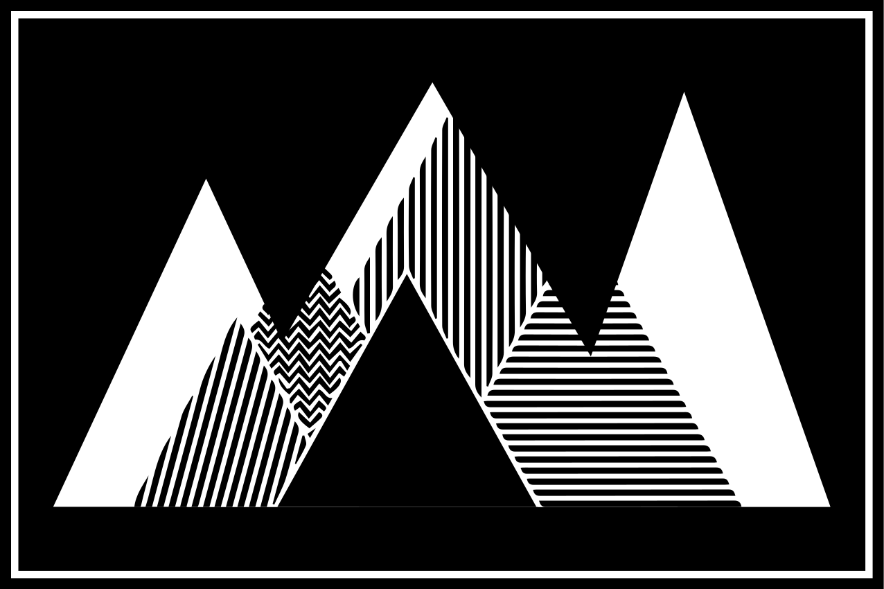 Modern placemats stylish mountain peaks - TenStickers