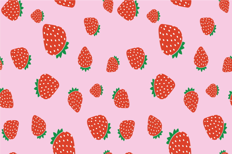 Children placemats strawberry design - TenStickers