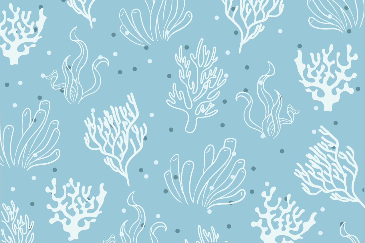 Hand drawn coral pattern  vinyl placemats - TenStickers