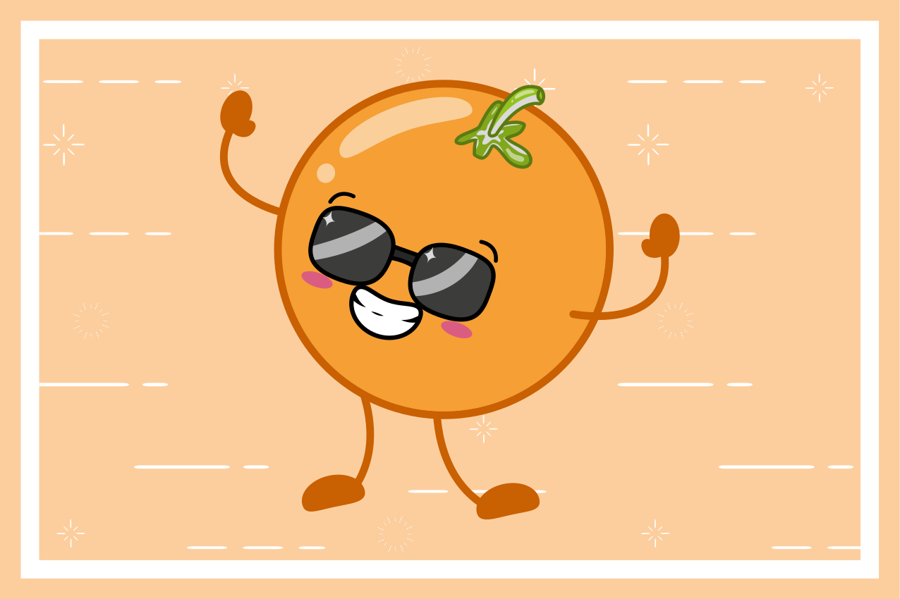 Happy Orange Character children placemats - TenStickers