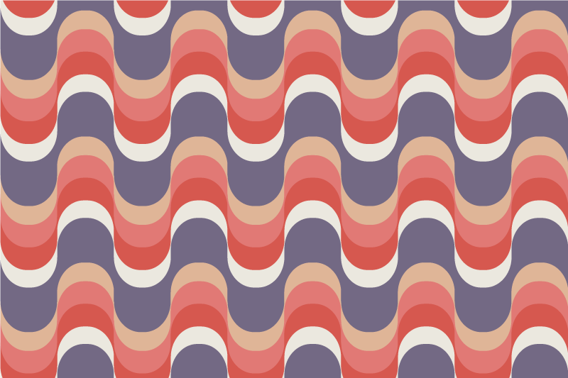 Modern placemats wave pattern design - TenStickers
