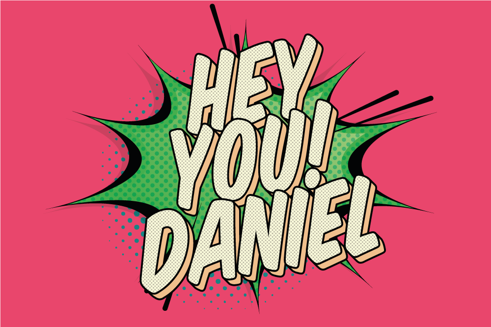 Personalisable placemats hey you! customizable - TenStickers